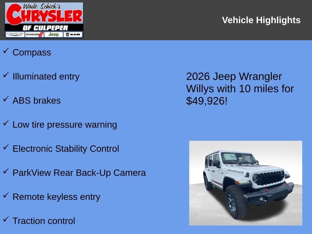 2026 Jeep Wrangler Sport S AMERICA250 Edition