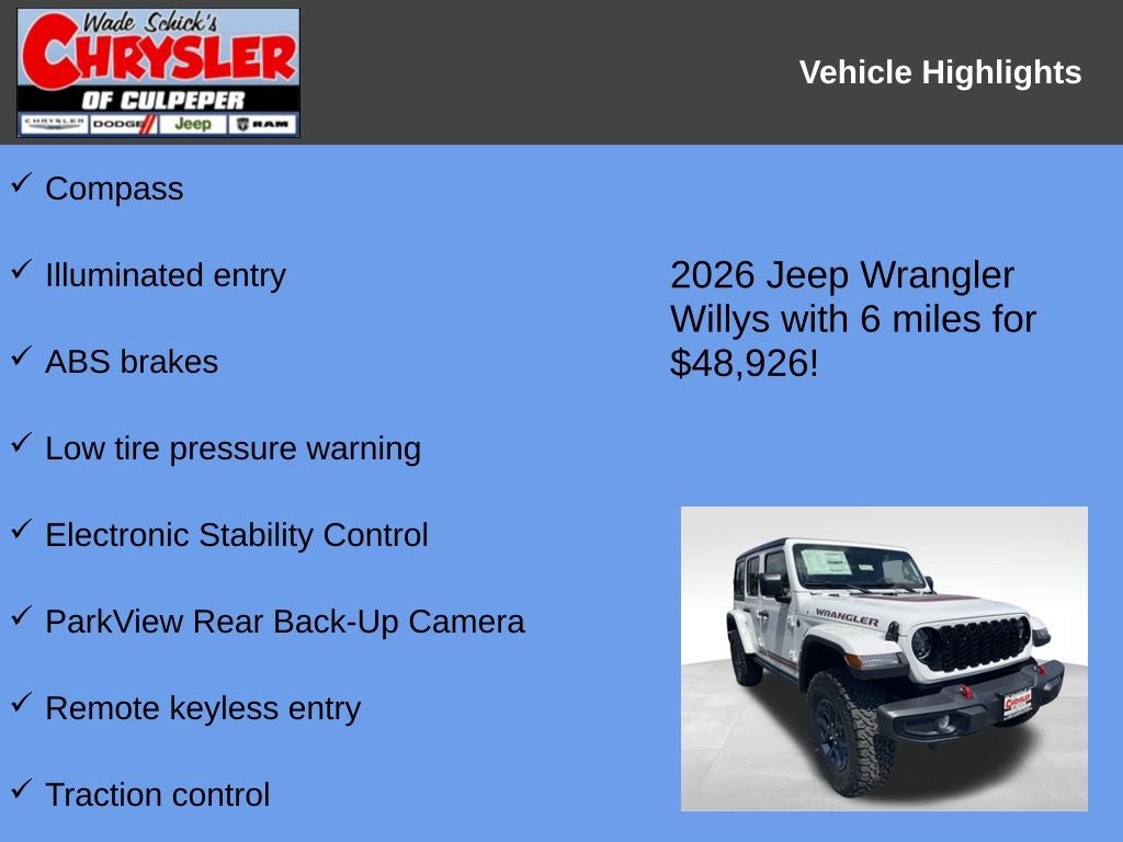 2026 Jeep Wrangler Sport AMERICA250 Edition