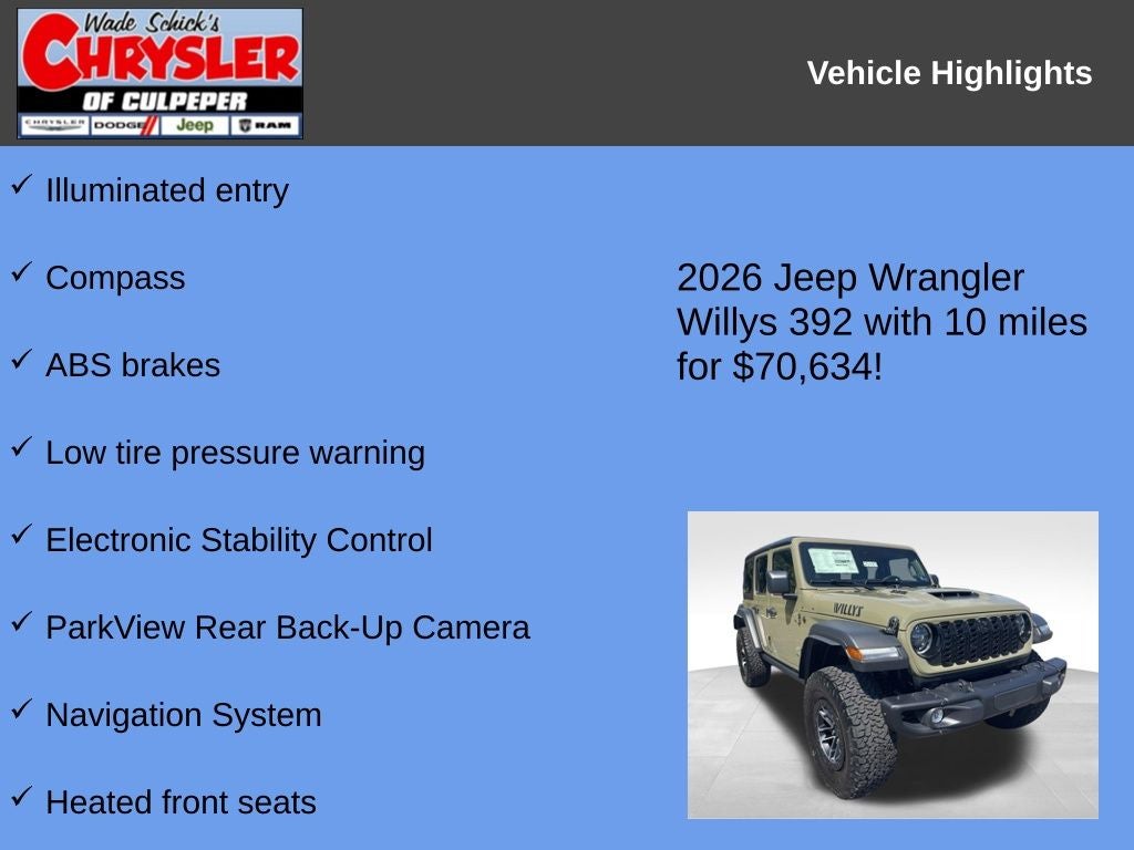 2026 Jeep Wrangler Willys 392