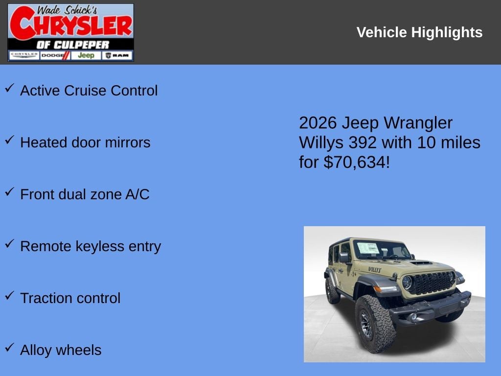 2026 Jeep Wrangler Willys 392
