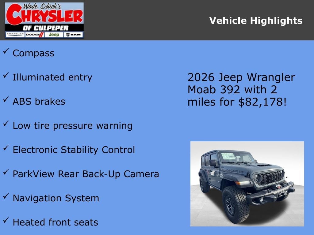 2026 Jeep Wrangler MOAB 392