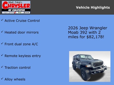 2026 Jeep Wrangler MOAB 392