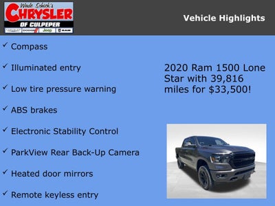 2020 RAM 1500 LONESTAR Night Edition