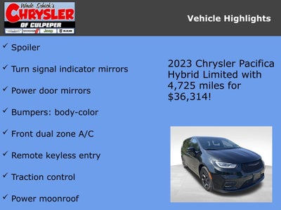 2023 Chrysler Pacifica Hybrid Limited